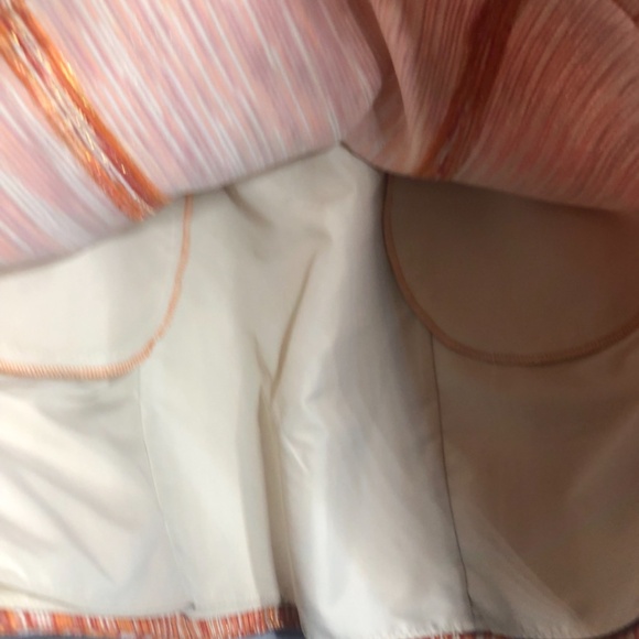 Alice + Olivia Pacey Orange Lantern Shimmer Dress Size 4 (I) - Picture 5 of 9